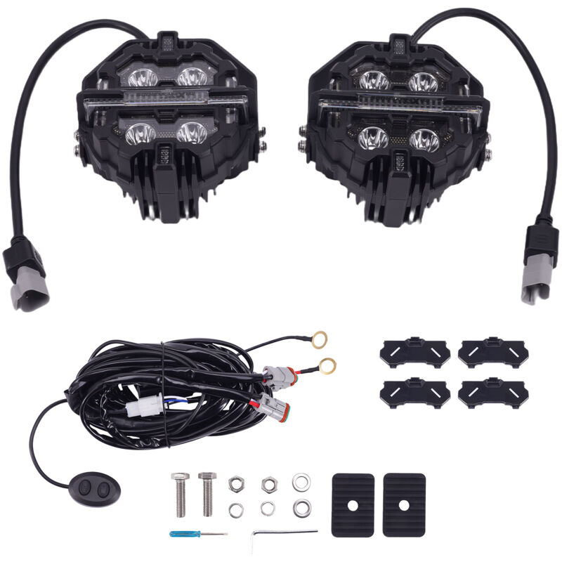 LED Pod Lichter 5Zoll Fahren Lichter Spot Strahl RGB DRL Weiß Bernstein Off Road