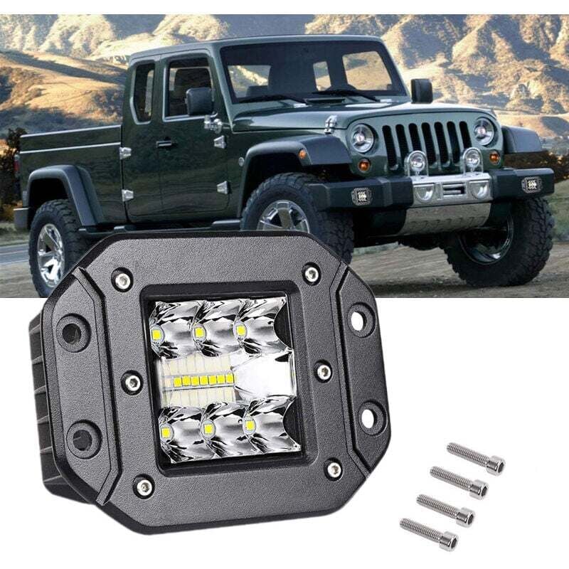 LED-Scheinwerferleiste, 5 Zoll, 39 W, Scheinwerfer, Arbeitsscheinwerfer für Offroad-Autos, Lkw, SUVs, ATVs, 4x4, Traktorboote, 6000 K