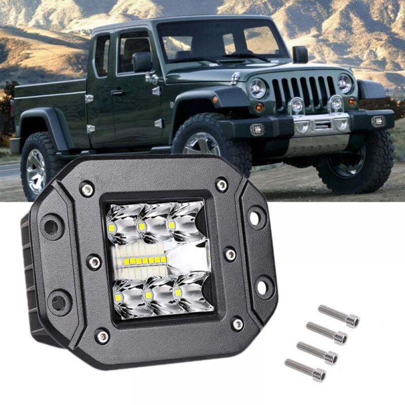 Longziming - LED-Scheinwerferleiste, 5 Zoll, 39 w, Scheinwerfer, Arbeitsscheinwerfer für Offroad-Autos, Lkw, SUVs, ATVs, 4x4, Traktorboote, 6000 k