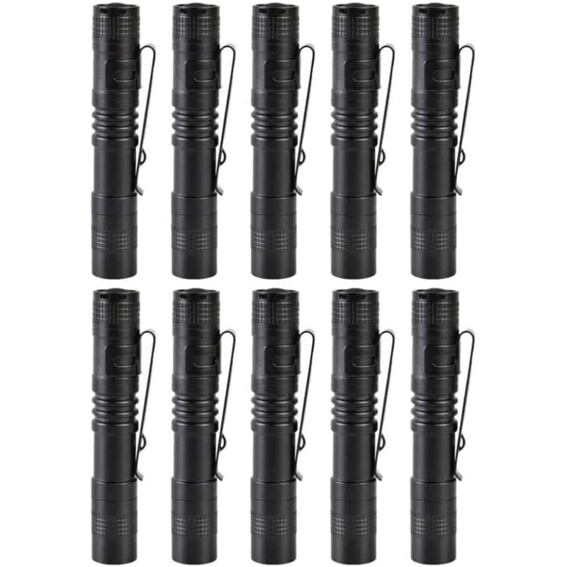 LED-Stift-Taschenlampe Mini-Camping-Taschenlampe wasserdichte Camping-Taschenlampe 10 Stück (ohne Batterie)