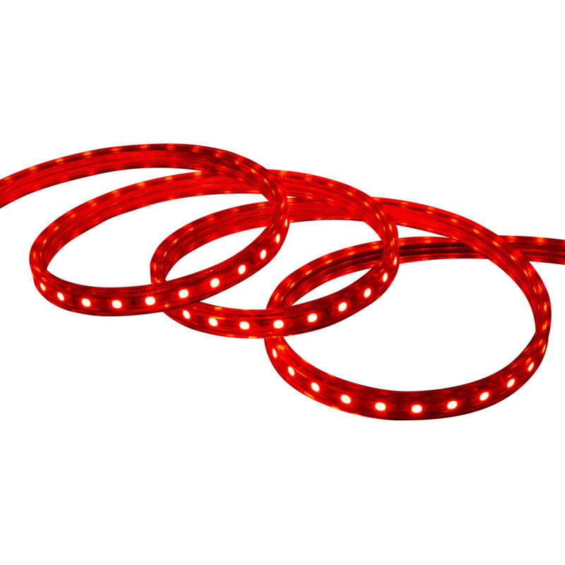 LED Streifen 220V AC 60 LED/m Rot IP65 nach Mass Breite 14mm Schnitt alle 100cm 3 m