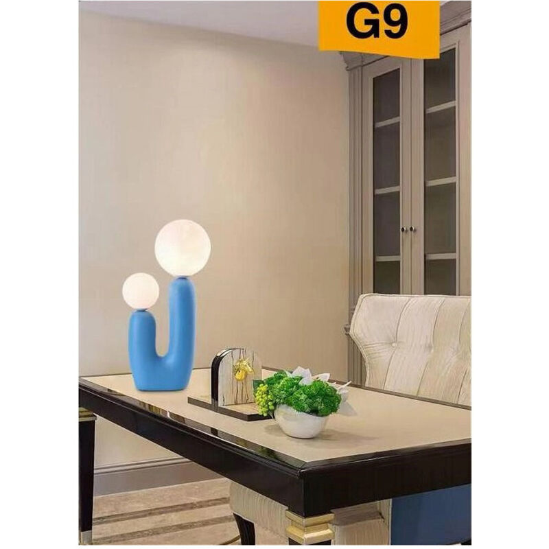 Trade Shop Traesio - Trade Shop - lampada led by tavolo lume alien attacco 2XG9 max 60W IP20 variationen D14 - Blau