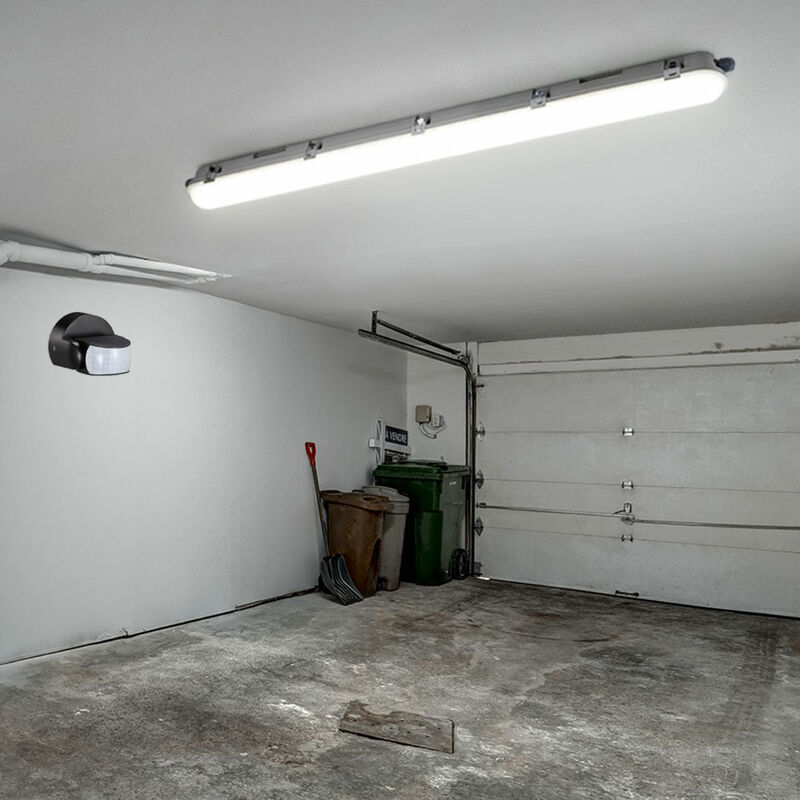 Led Wannenleuchte mit Bewegungsmelder Feuchtraumleuchte mit Sensor led Garagenlampe Sensor, IP65, 1x led 22W 2000Lm kaltweiß, l 157,6 cm