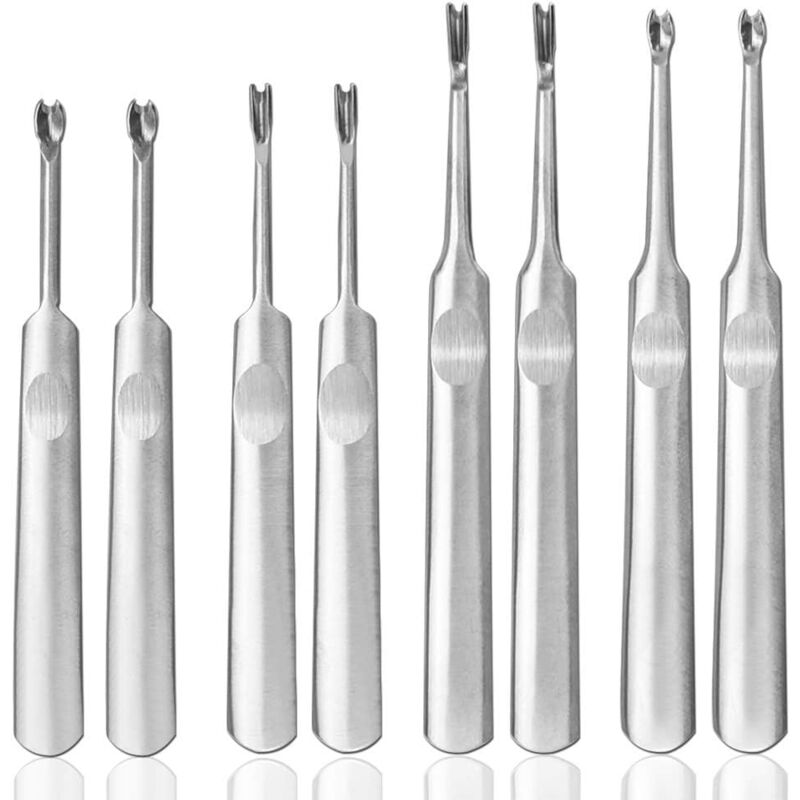 Ersandy - Leder-Nähwerkzeug-Set, DIY-Leder-Werkzeug-Set, Edelstahl-Leder-Arbeitswerkzeuge für Heimwerker, Nuten, Lederhandwerk (95U/95V/115V/115U)