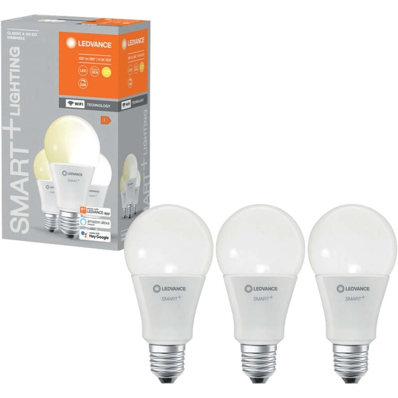 Ledvance - smart+ eek: f (a - g) smart+ WiFi Classic Dimmable 100 14 W/2700K E27 E27 14 w Warmweiß