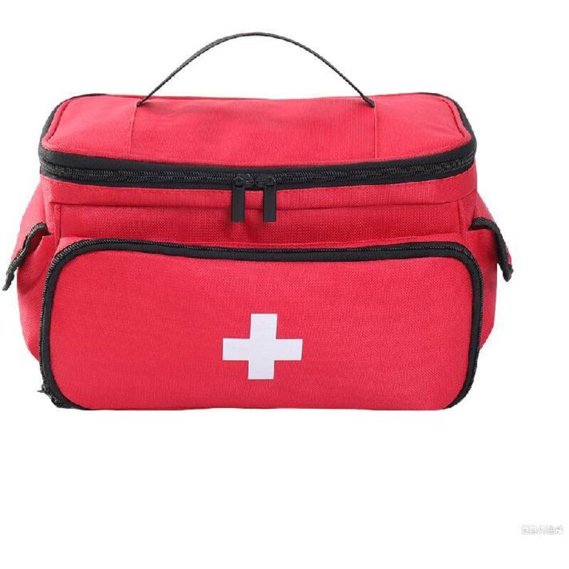 Leeres wasserdichtes Erste-Hilfe-Set, Reisemedizintasche mit großer Kapazität, tragbare Medikamententasche mit Gurt, medizinische Notfalltasche für