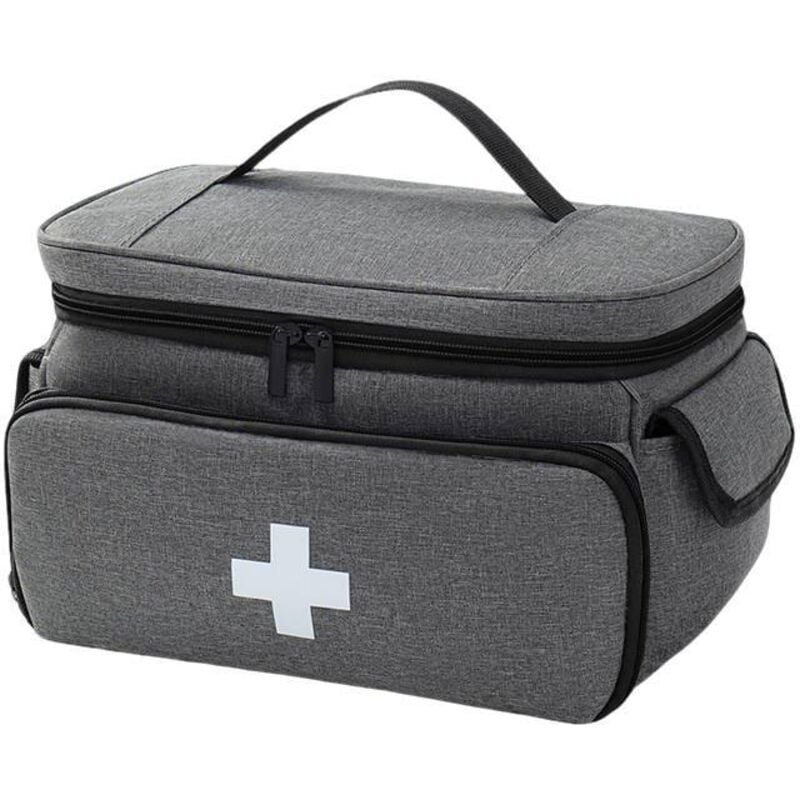 Leeres wasserdichtes Erste-Hilfe-Set, Reisemedizintasche mit großer Kapazität, tragbare Medizintasche mit Gurt, medizinische Notfalltasche für