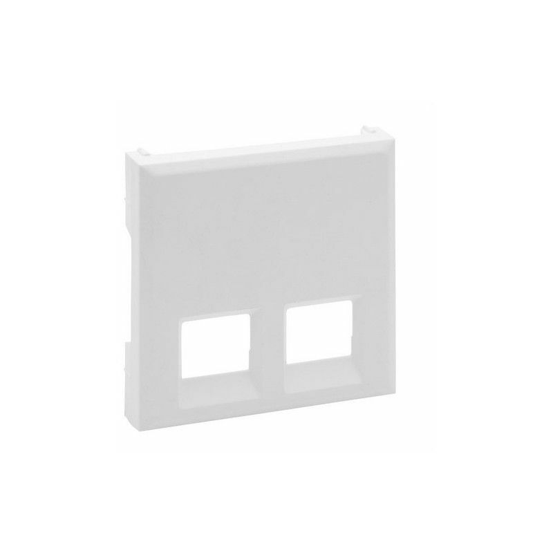 Niloé Step Doppelschlüssel für Telefon- und Computer-Basen rj 45 matt weiß Legrand 864143