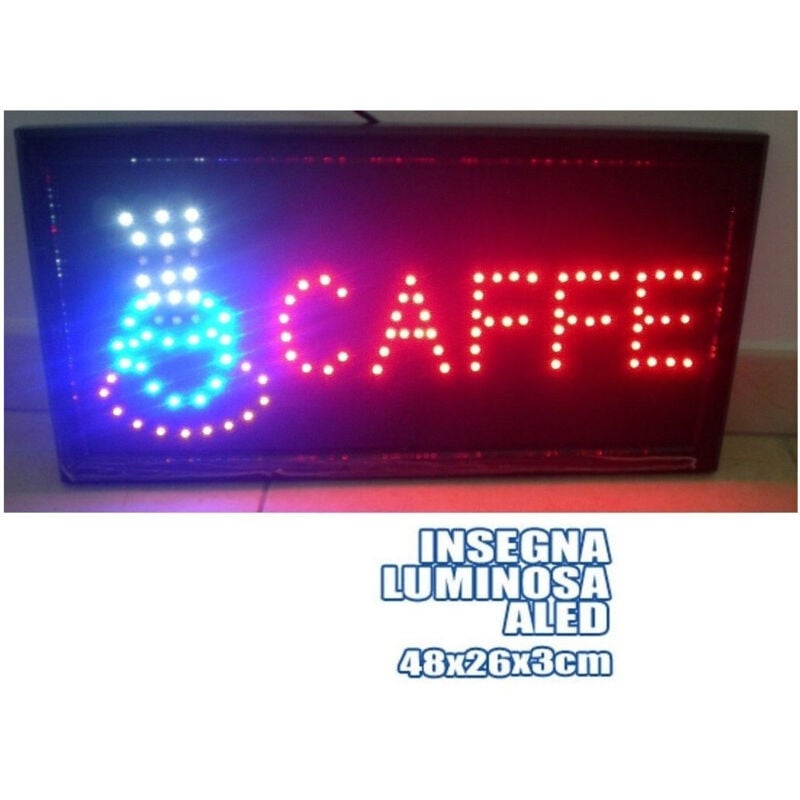 Trade Shop Traesio - Trade Shop - leuchtschild led leuchtschilder mit der schrift kaffee kaffee kaffee -