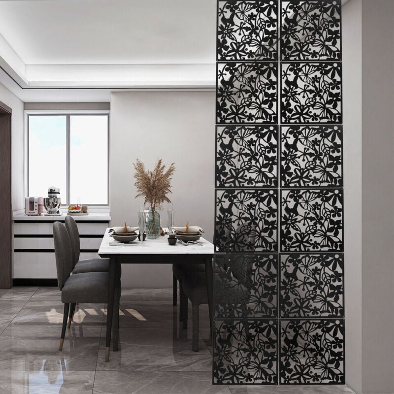 Leinwand 40x40cm 12Stk Schwarz Schmetterling Illustration Leinwand Hängende Leinwand Raumteiler Dekorative Leinwand Wand Leinwand Panel