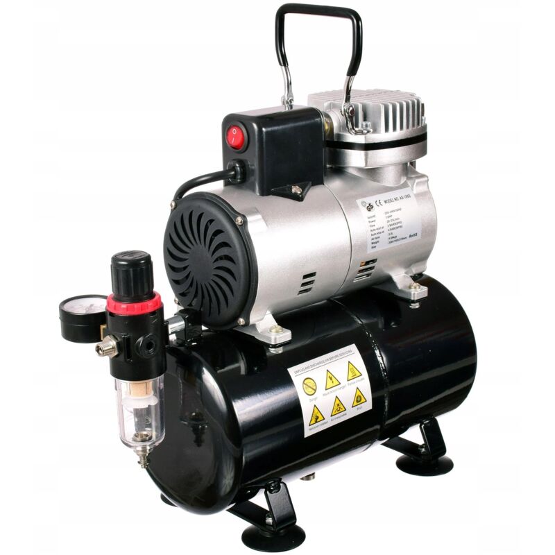Leiser Kolben-Airbrush-Kompressor mit 3-Liter-Tank für den Modellbau
