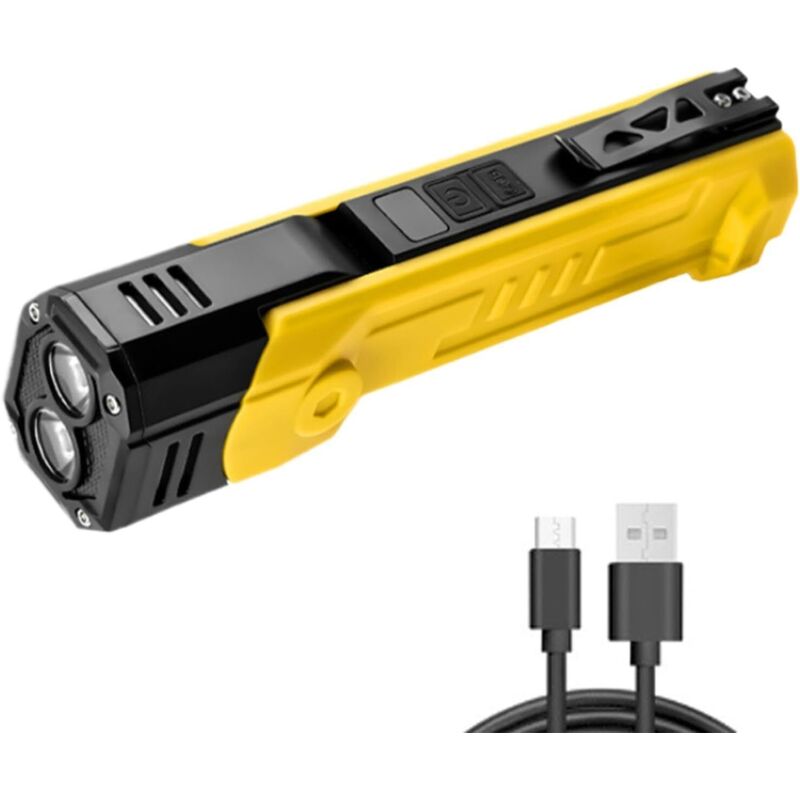 Leistungsstarke Taschenlampe für Wandern und Camping – Wiederaufladbare magnetische Taschenlampe – Akkubetriebene Taschenlampe, tragbare Taschenlampe