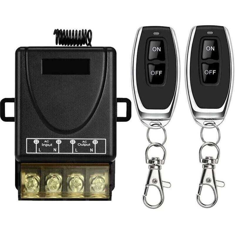 Leistungsstarker drahtloser 433-MHz-Fernbedienungsschalter, RF-Fernbedienung AC 220 V/240 V/110 V 30 A für Beleuchtung, Wasserpumpen,