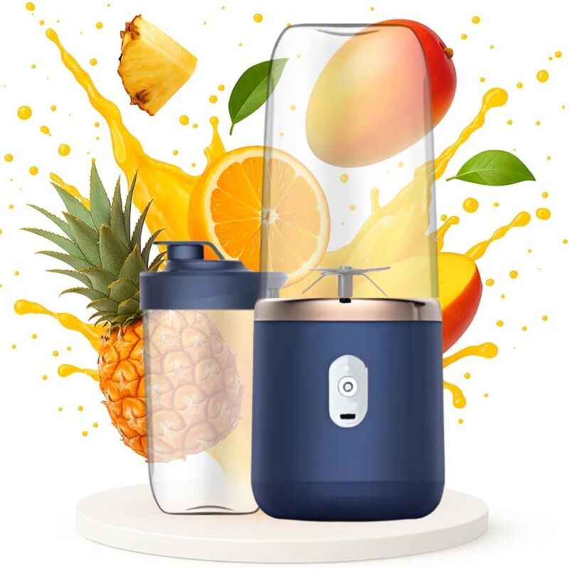 Leistungsstarker, wiederaufladbarer tragbarer Mixer für Smoothies und Milchshakes, kabelloser Mixer für den Einsatz unterwegs