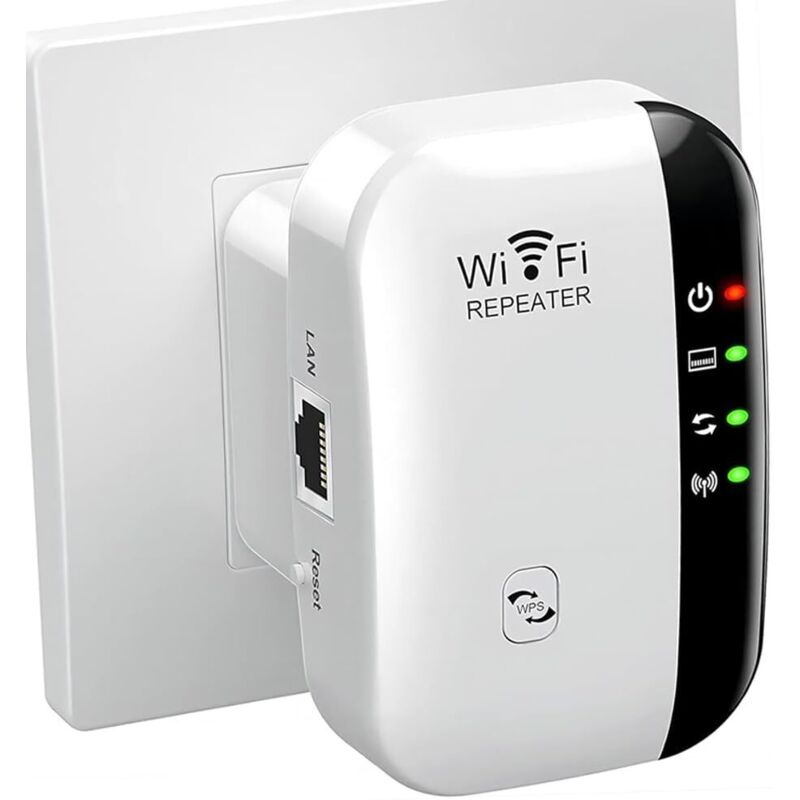 Leistungsstarker WiFi-Repeater 300Mbps, starker WiFi-Verstärker, 2,4 GHz WiFi-Reichweitenverstärker, kabelloser WiFi-Repeater mit Ethernet-Port,