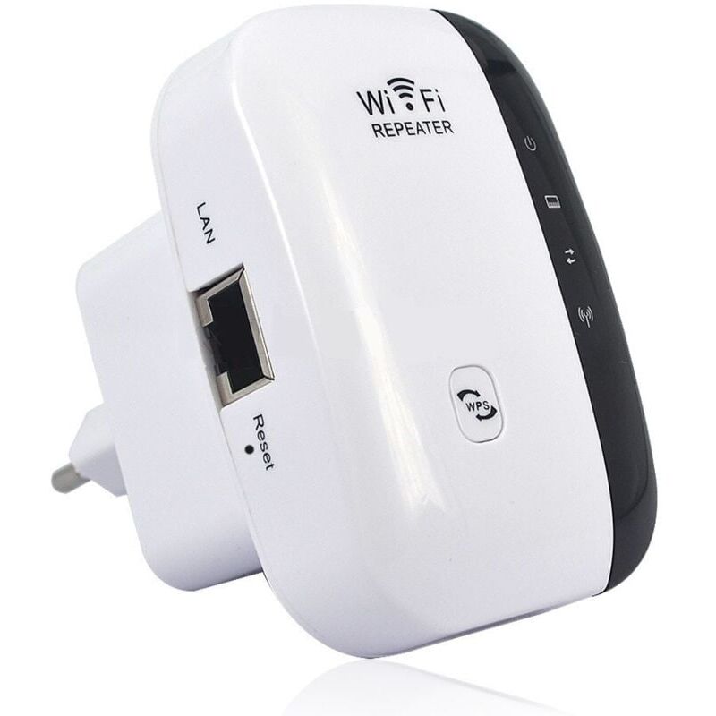 SNQ - Leistungsstarker WLAN-Repeater, 300 Mbit/s, leistungsstarker WLAN-Verstärker, 2,4 GHz, WLAN-Reichweitenverstärker, WLAN-Repeater, Wireless