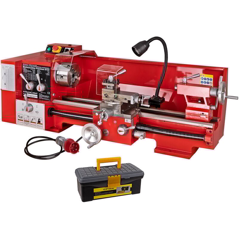 Dema - Leitspindeldrehmaschine Drehmaschine Drehbank 400 Volt Premium mit Beleuchtung