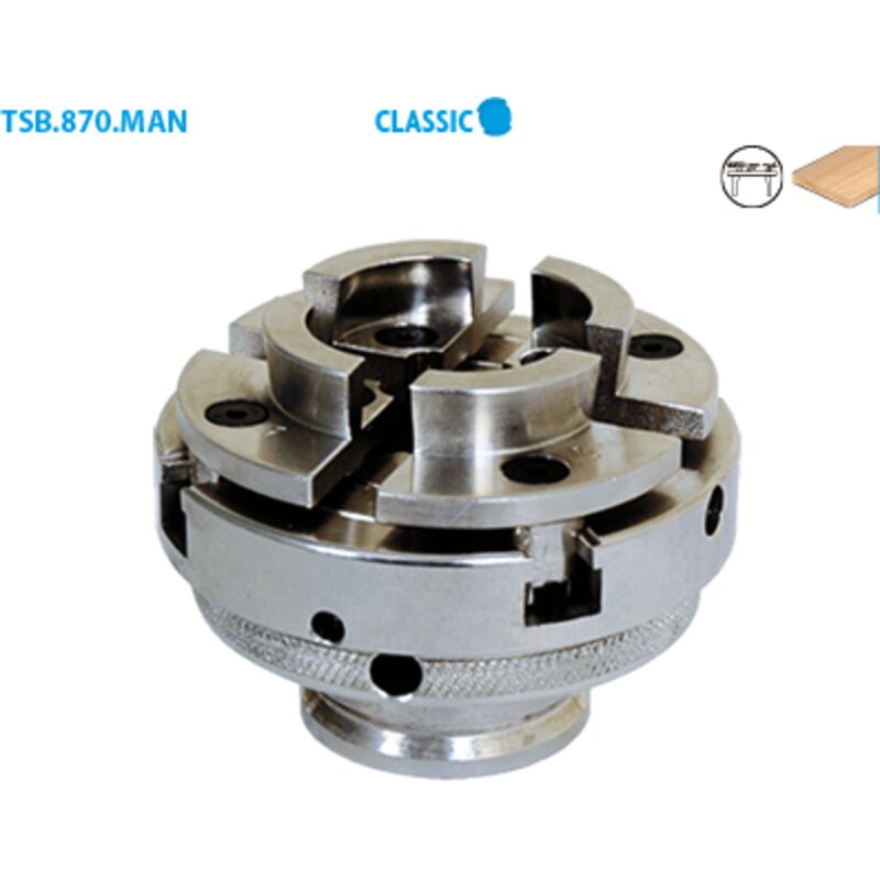 4-Backen-Universalspannfutter + Zubehör - Leman