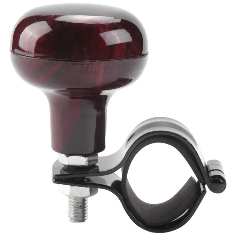 Tlily - Lenkrad-Drehknopf mit Holzmaserung, universell passend für alle Autos, LKWs, Sattelschlepper, Boote, Golfwagen, Power Handle-Zubehör