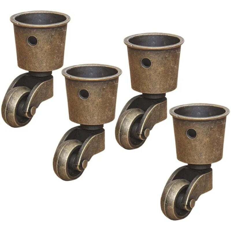 Aiperq - Lenkrollen aus massivem Messing, hochwertige Möbelrollen, Tragkraft 200 kg, für Sofa, Couchtisch, Klavier, mit Schrauben