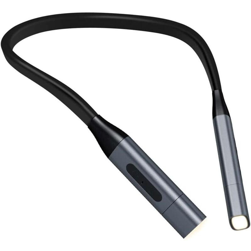 Leselampe, USB-wiederaufladbare E-Reader-Nachttischleuchte, bequeme Lampe mit 3 Helligkeitsstufen, 360° flexible Buchleuchte, Nachttischleuchte (Grau)