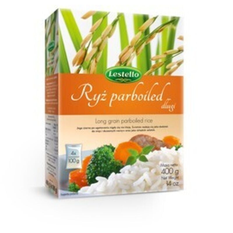 Lestello Parboiled Reis Lang - 400g (4x100g) - Perfekt für eine Diät