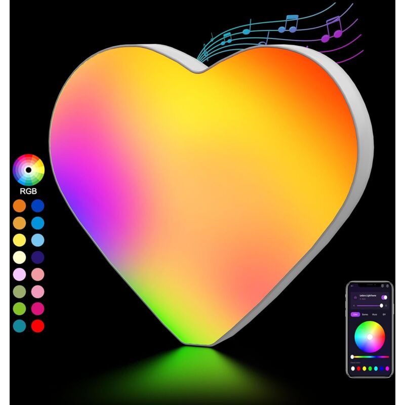 Letter LED Buchstaben Lichter Alphabet, Led Leuchtbuchstabe Farblich Veränderbar mit USB-Netzteil, APP-Kontrolle, Dimmbar, Dekoration für Geburtstag