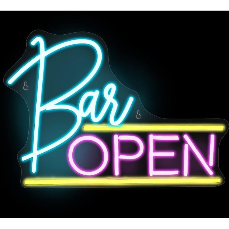 Leuchtreklame für die offene Bar, beleuchtete Bar-Schilder, LED-Neon-Bar-Dekoration, LED-Neon-Wanddekoration, LED-Neon-Nachtlichtschild für
