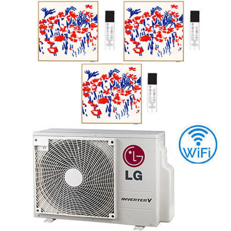 LG Artcool Klimaanlage Galerie FOTO R32 Trial Split Inverter 9000 + 9000 + 12000 BTU mit U.E. MU3R19 NEU Klasse A+++/A++
