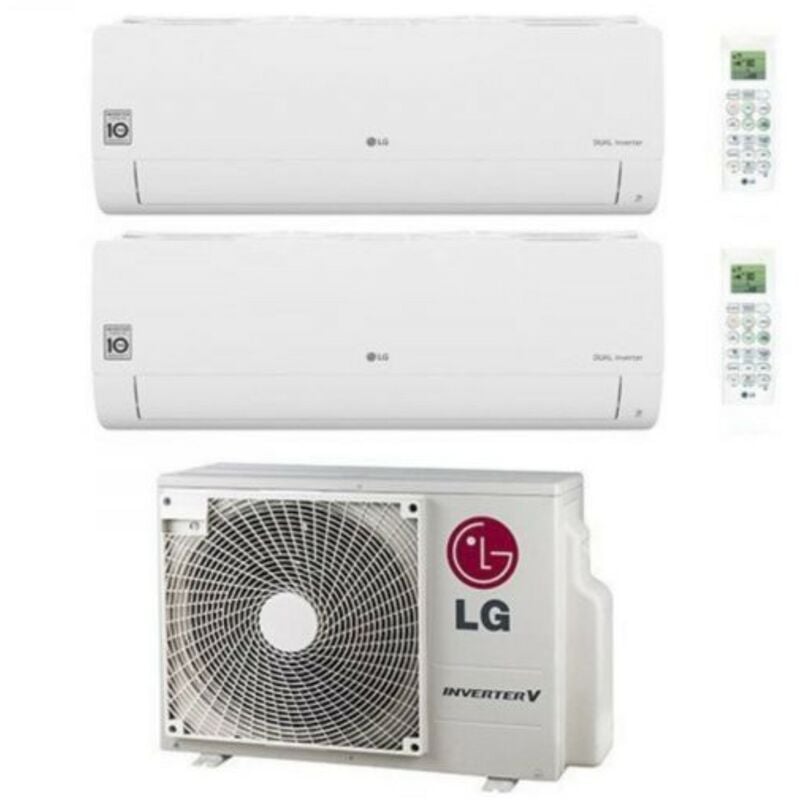 LG - Dual Split Inverter Klimagerät Libero Smart Series 12+12 mit MU2R17 UL0 R-32 Wi-Fi Integrated 12000+12000 - Neu