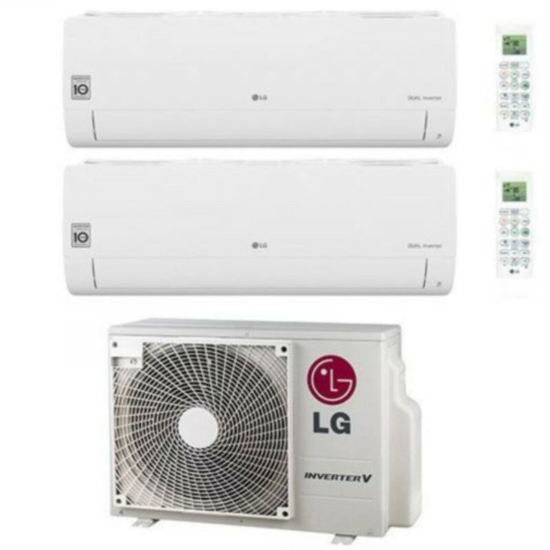 LG - Dual Split Inverter Klimagerät Libero Smart Series 7+12 mit MU2R15 UL0 R-32 Wi-Fi Integrated 7000+12000 - Neu