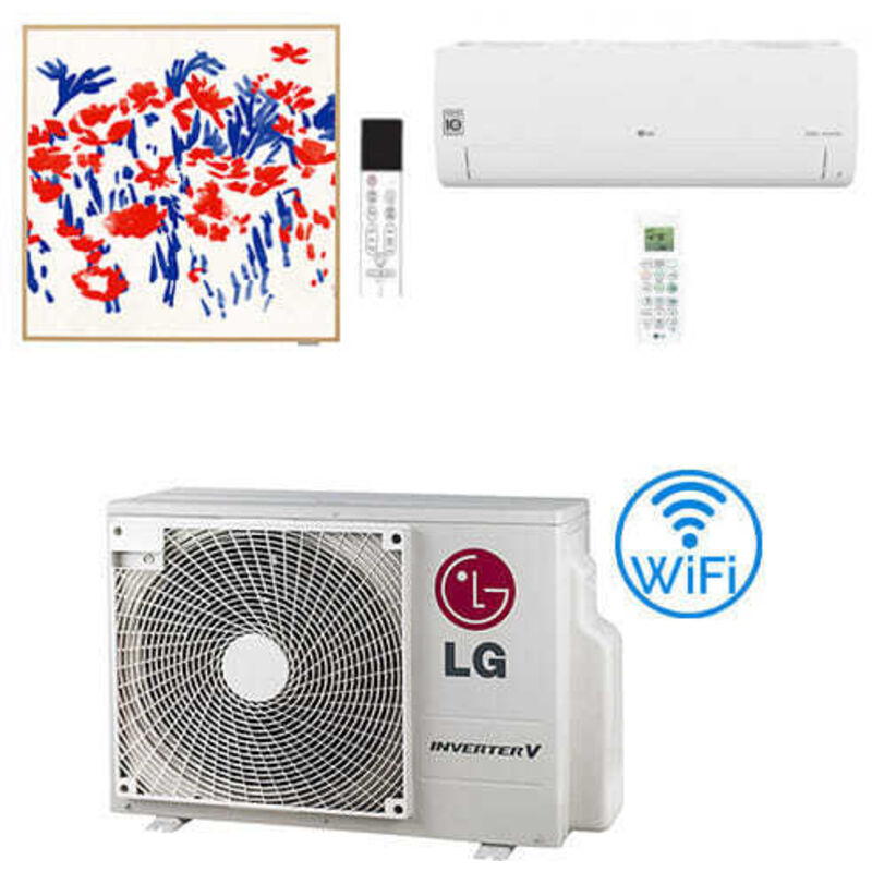 LG Libero Smart + Artcool Klimaanlage Galerie FOTO R32 Dual Split Inverter 9000 + 12000 BTU mit U.E. MU2R15 NEU Klasse A+++/A++