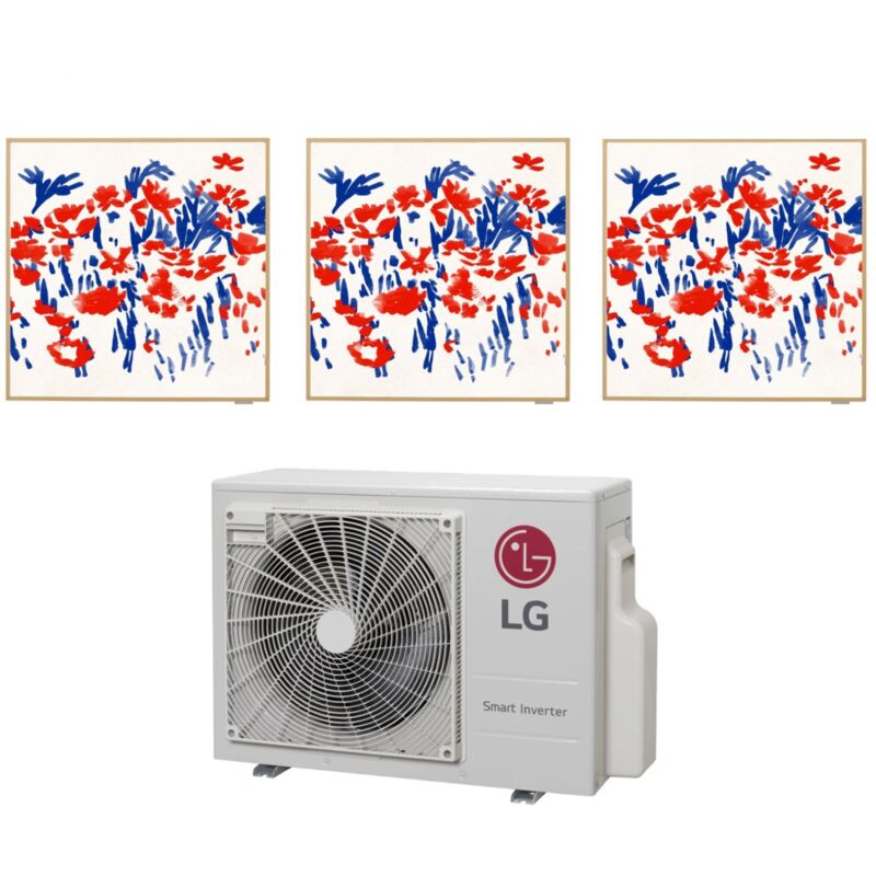 LG Trial Split Inverter-Klimagerät Serie ARTCOOL GALLERY 9+9+9 mit MU3R19 R-32 Wi-Fi Optional 9000+9000