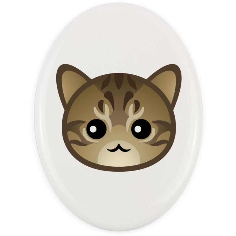 Li Hua - Li Dragon - Keramik-Grabsteinfliese mit Grafik und Inschrift von Art-Dog