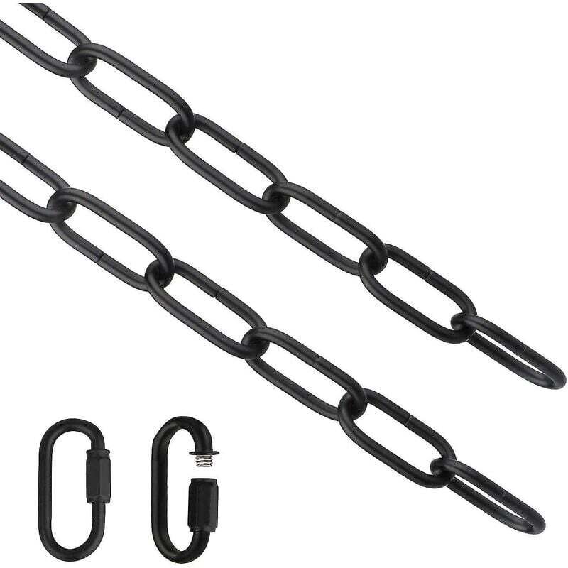 Lichterkette, 6ft schwarze Lichterkette, Kronleuchterkette aus Metall