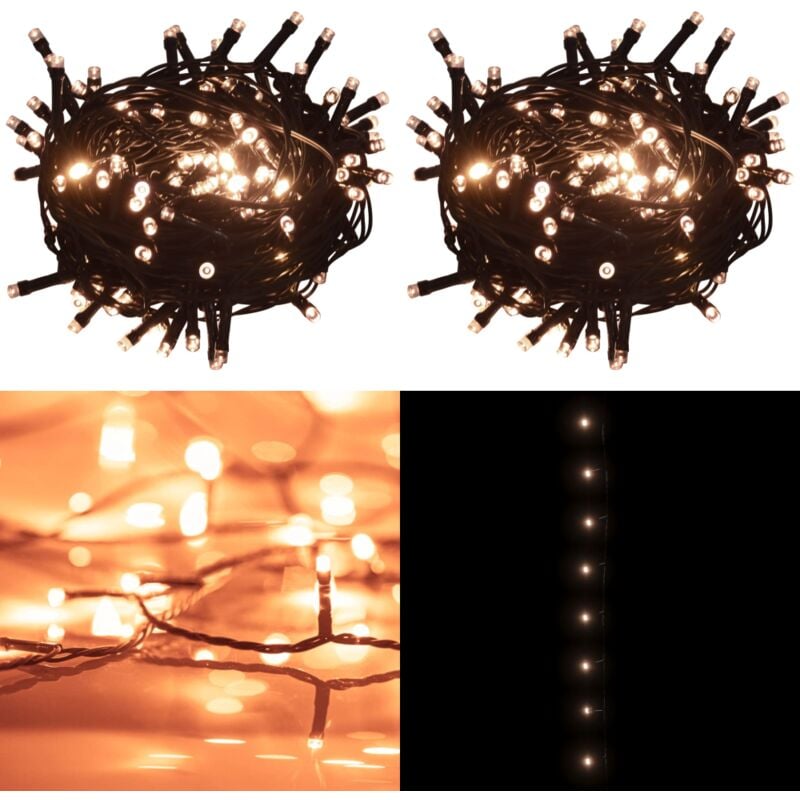 Lichterkette mit 1000 LEDs 100 m 8 Lichteffekte IP44 Warmweiß - Weihnachtsdeko - Lichterkette - Outdoor Beleuchtung - Indoor Beleuchtung - Warmweiße
