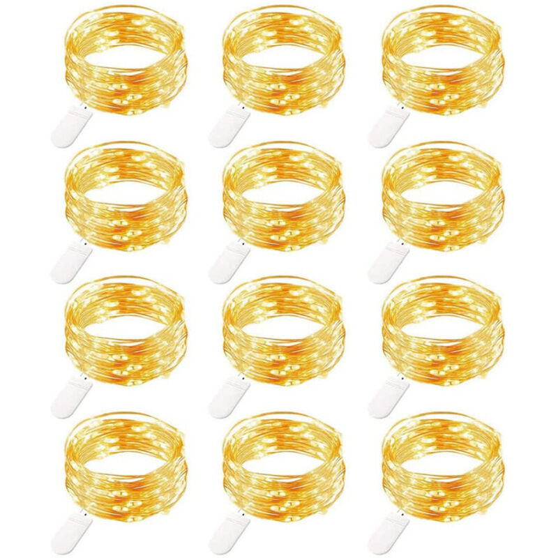 Lichterkette Weihnachten, Batteriebetriebene led Lichterkette 20 Stück 1m 20 LEDs Kupferdraht Lichterkette