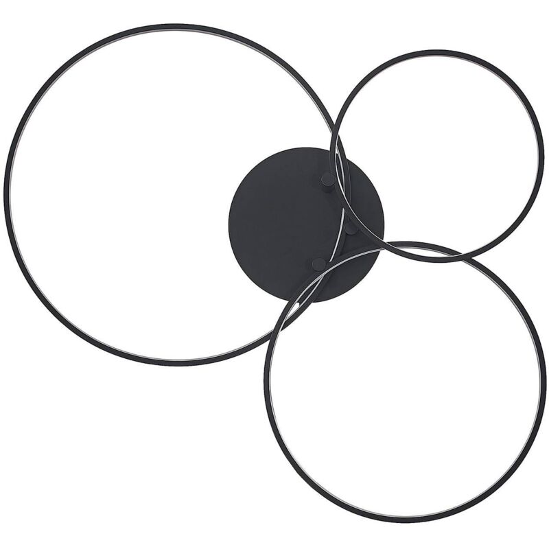 [NEUWERTIG] B-Ware Lindby Rayk Led Deckenlampe Deckenlampe Deckenstrahler Led Eisen Schwarz Matt145