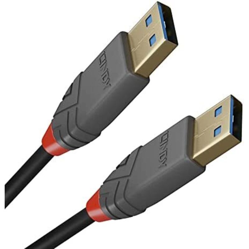 Lindy - USB-Kabel usb 3.2 Gen1 (usb 3.0 / usb 3.1 Gen1) usb-a Stecker, usb-a Stecker 5.00 m Schwarz, g