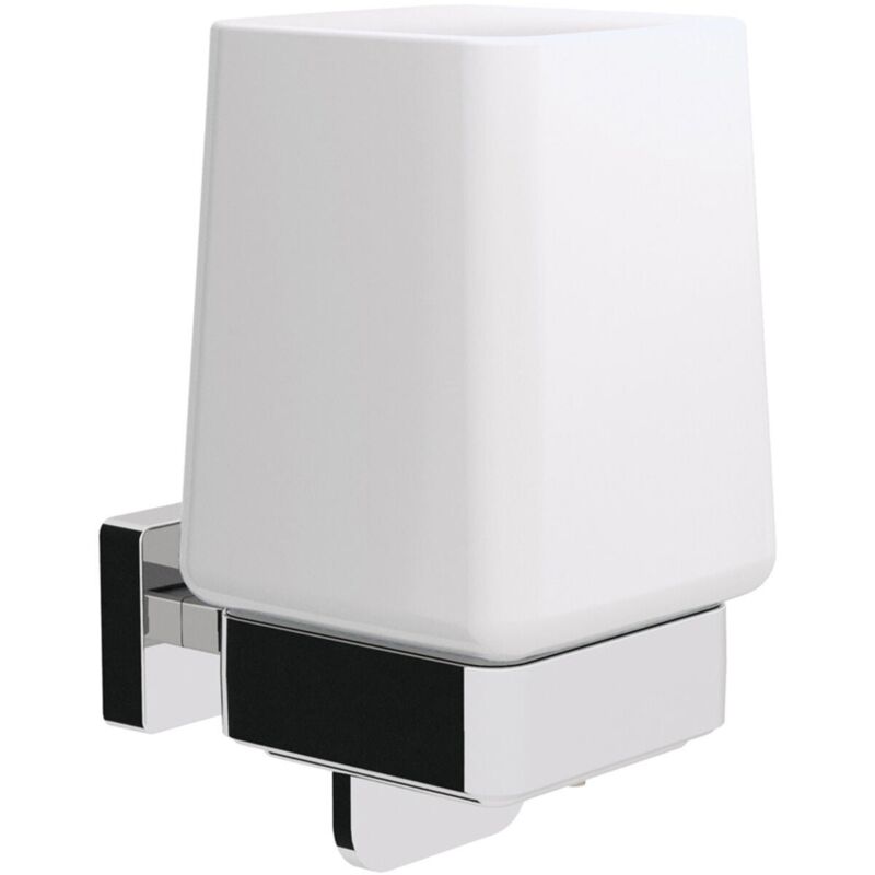 Lineabeta - Wand-Seifenspender mit Hebel Chrom Nuss glänzend/weiß 150 ml