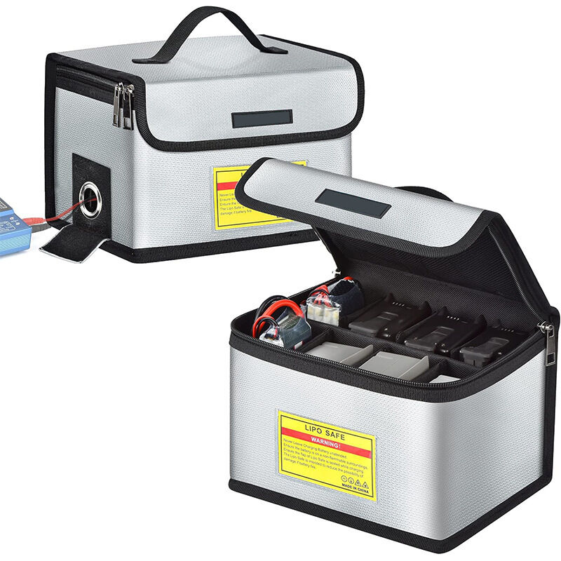 Lipo-Batterietasche, feuerfeste, explosionsgeschützte Tasche, Aufbewahrungsschutz mit großer Kapazität, Lipo-Safe-Tasche zur Aufbewahrung (21,5 x 15