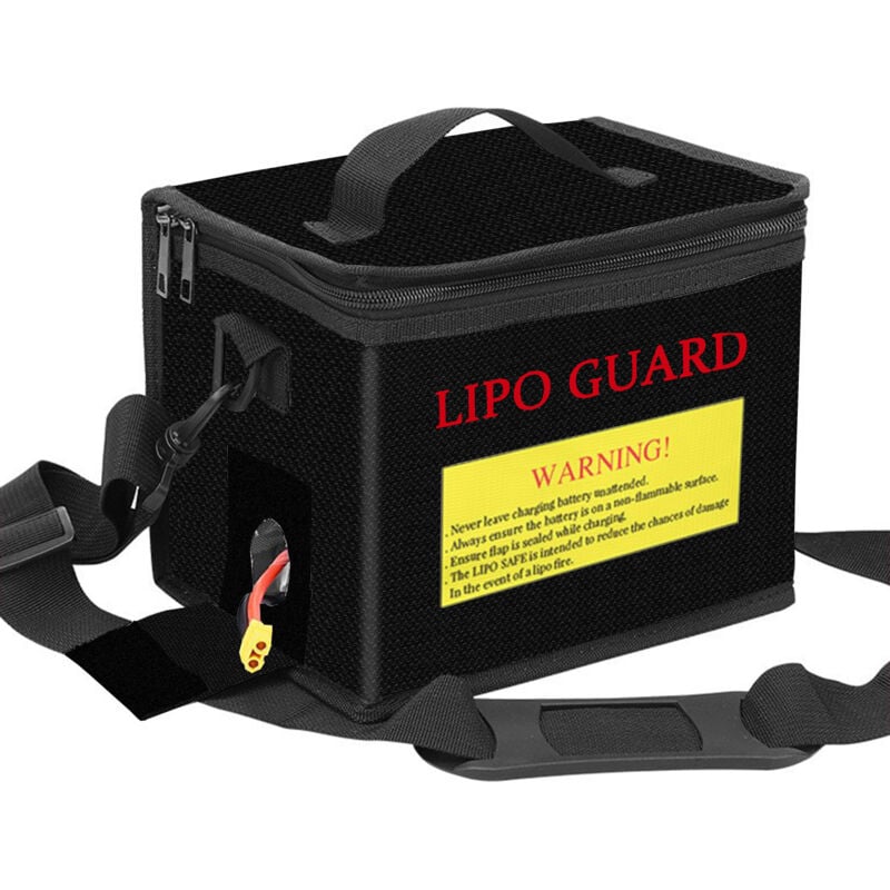 Lipo Safe Bag, feuerfeste und explosionsgeschützte Lipo-Tasche, Batteriefach, feuerfeste Tasche, Schutzbatterietasche mit Doppelreißverschluss und
