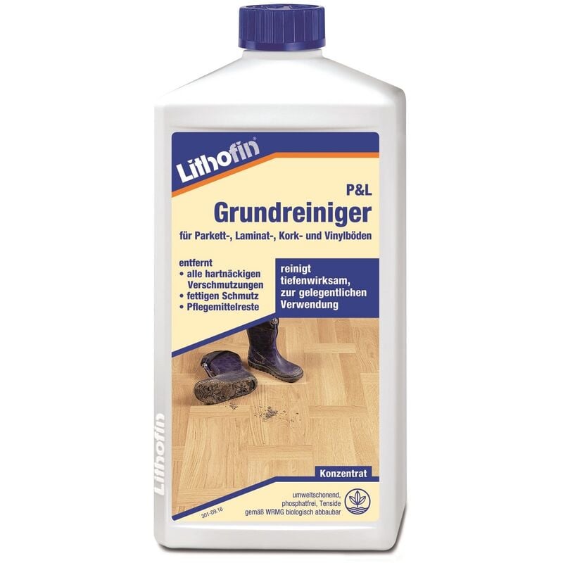 Parkett- und Laminat Grundreiniger für Parkett , Laminat und Korkböden 1 Ltr - Lithofin