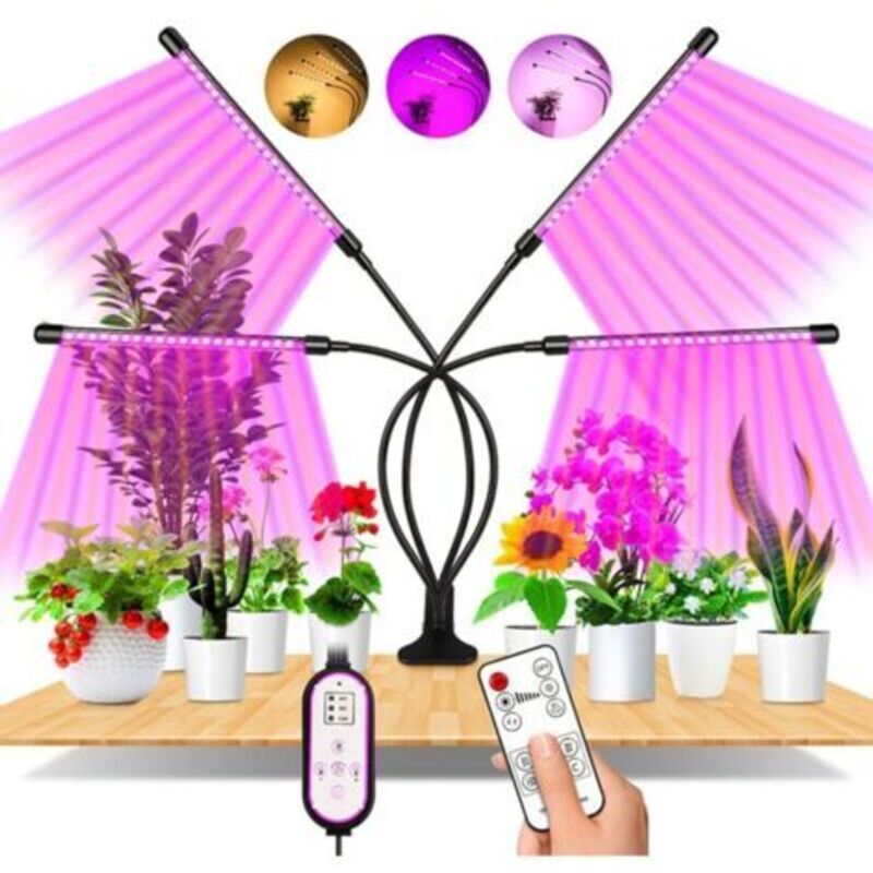Lampe von Plante, 80 LEDs Lampe von Croissance zu/bei 360ḟ Beleuchtung Horticole mit, Lampe für Plante 4 Têtes Lampe Croissance Spectre Complet mit