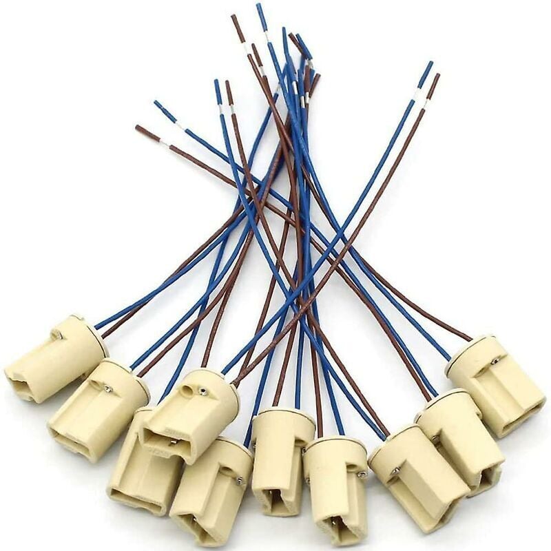 10 Stück G9-Keramik-Lampenfassung, Halogenlampen, Keramik-Anschlusssockel, G9-Lampenfassung, 250-V-Fassung, G9-Keramik-Lampenfassung - Lntyq