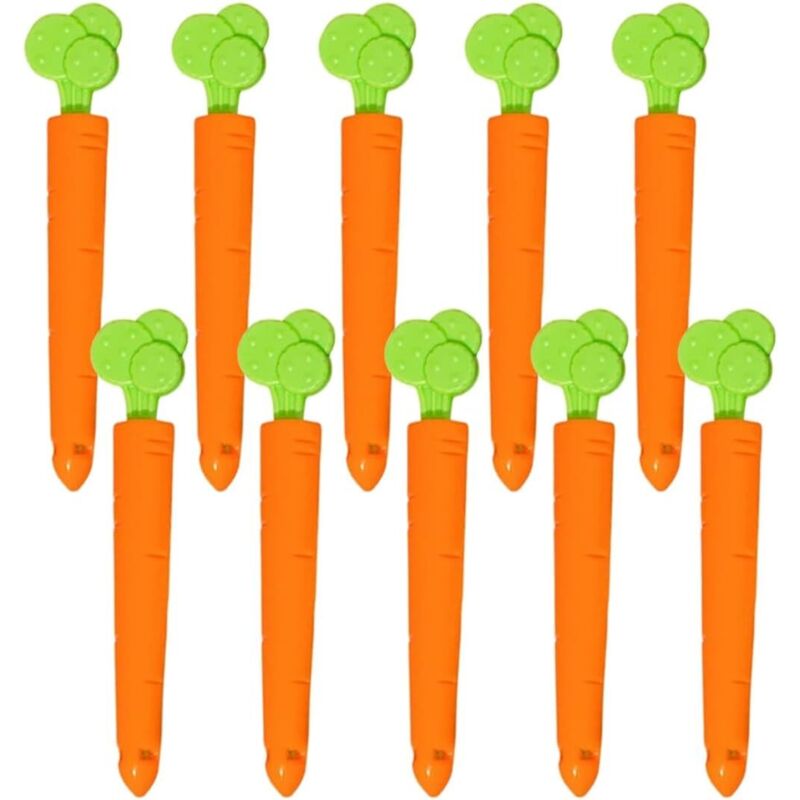 10 Stück Lebensmittel-Verschlussklammern in Karottenform, Lebensmittel-Clip-Verschlussklammern aus Kunststoff, wiederverwendbare