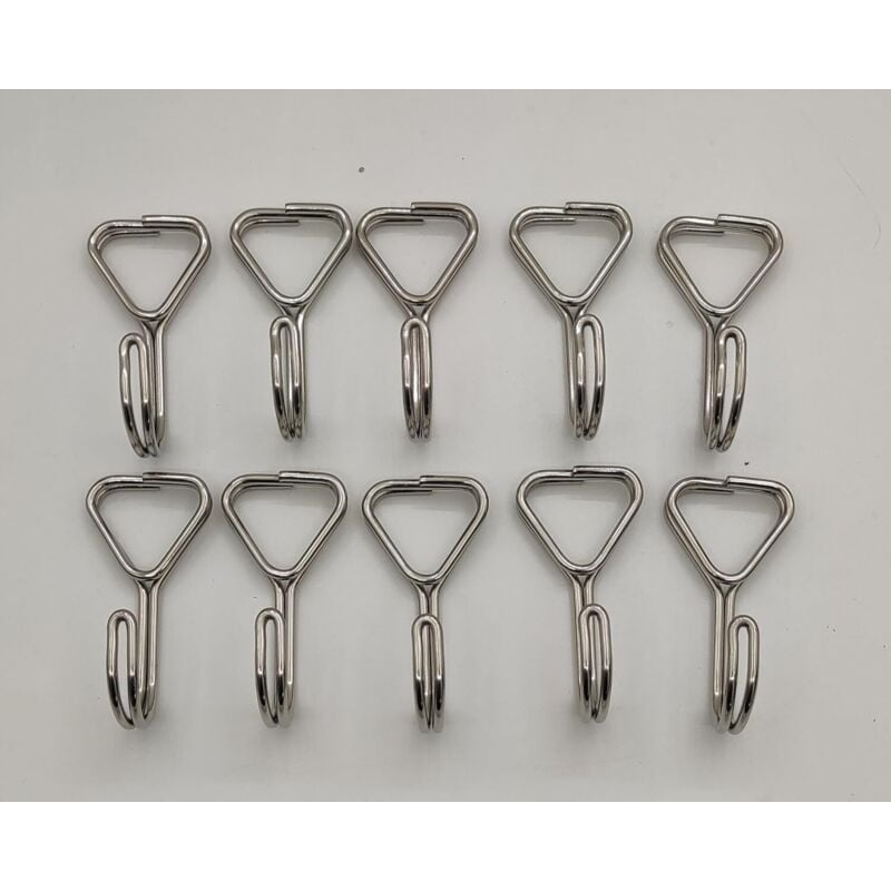 10 Stück Spiralhaken, Spannhaken aus Edelstahl, Elastikhaken, Spannhaken Elastik, für Zelte, Fahrräder, Gepäckbefestigung, Befestigungshaken - Lntyq