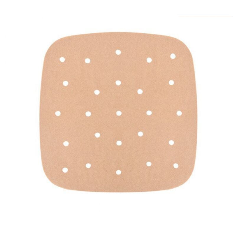 100 Air Fryer Pergamentpapier, Perforiertes Air Fryer Backpapier, Einweg Antihaft-Ölfreies Pergamentpapier Zubehör für Fritteuse Dampfgarer Ofen Air