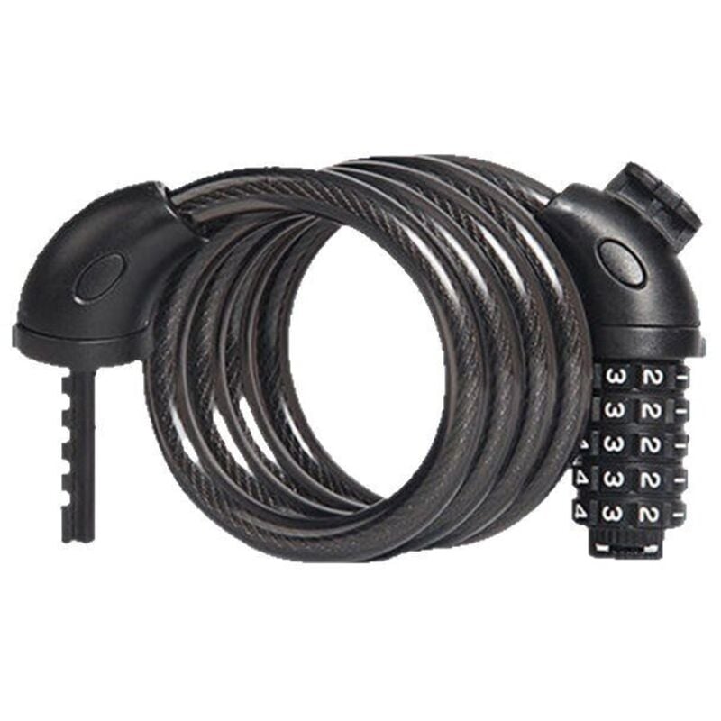 120CM Fahrradkettenschloss, Kabelschloss für Fahrräder, Motorräder, Elektroroller, Schwarz - Lntyq