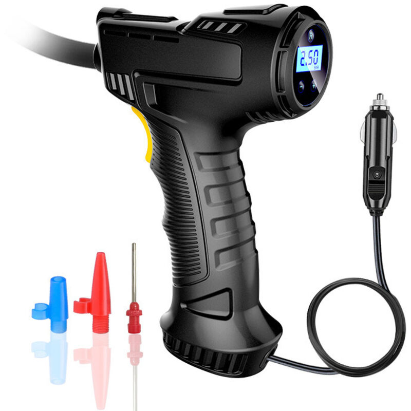 Lntyq - 120W Auto Elektrische Luftpumpe Auto Reifen Aufblasbare Pumpe Tragbarer Wiederaufladbarer Digitaler Luftkompressor Auto Reifenfüller